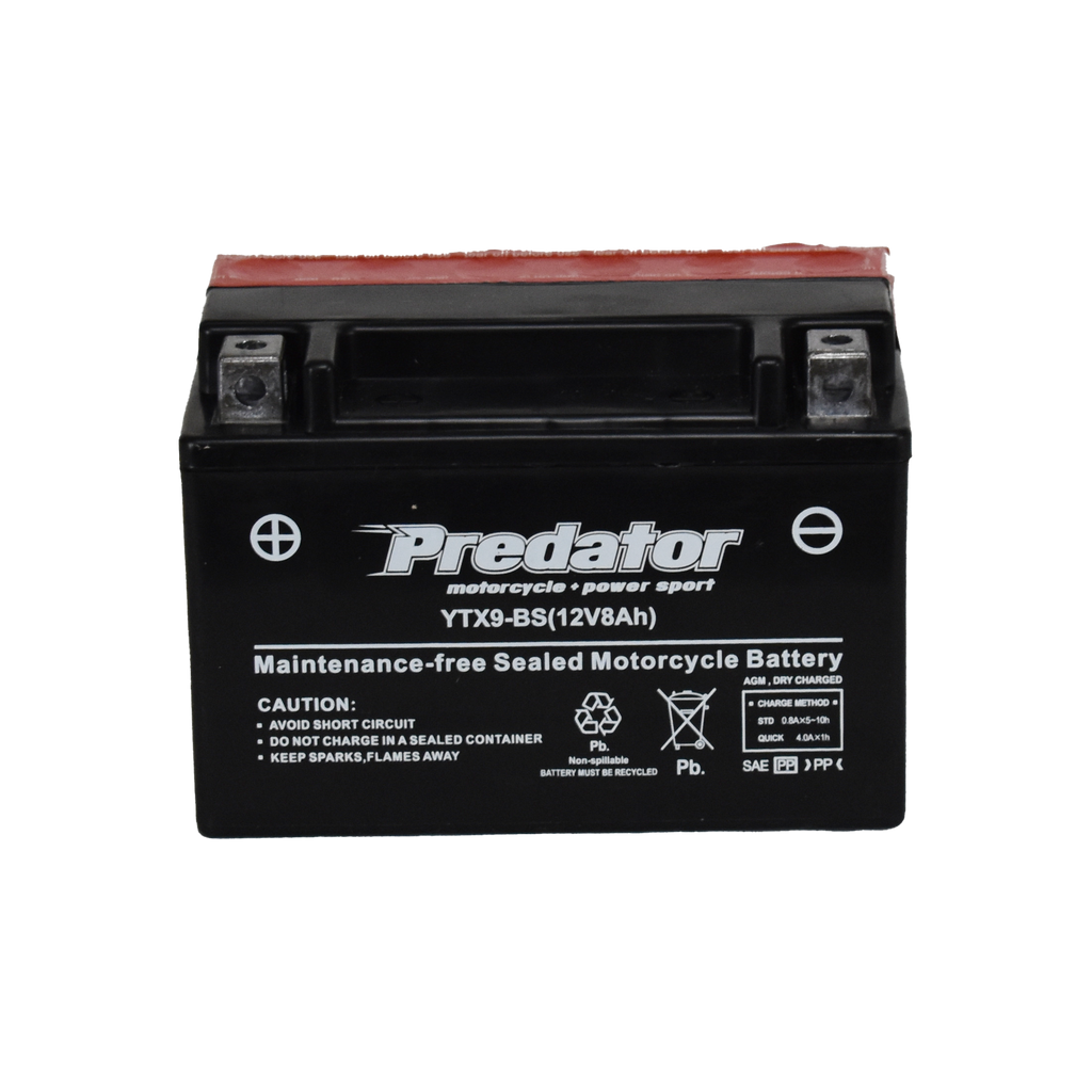 YTX9-BS 12V Predator Sealed Motorcycle Battery
