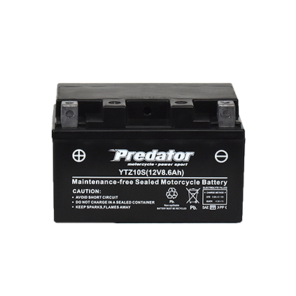 YTZ10S 12V Predator Sealed Motorcycle Battery