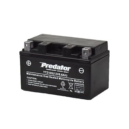 YTZ10S 12V Predator Sealed Motorcycle Battery
